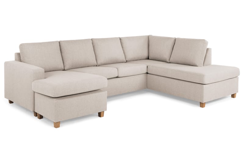 U-sofa Nevada Large Divan Venstre - Beige - 4 seters sofa med divan - U-sofa