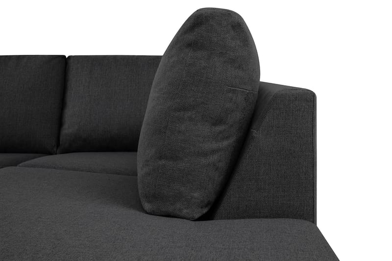 U-sofa Nevada Large Divan Venstre - Mørkgrå - 4 seters sofa med divan - U-sofa