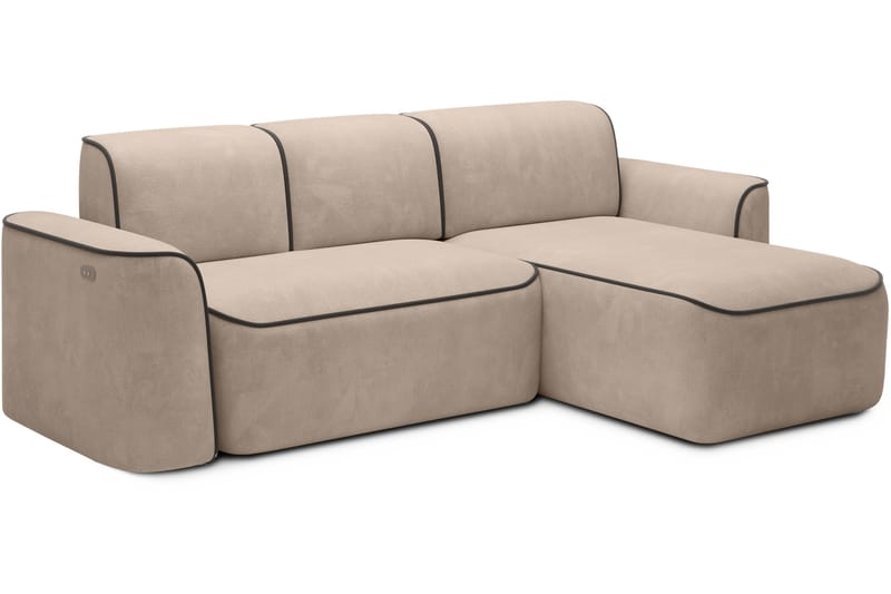 Ume 4-seters Sofa med Divan - Krem - Møbler - Sofaer - Sofaer med sjeselong - 4 seters sofa med divan