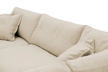 Valencia Ekstra dyp 4-seters sofa med sjeselong høyre - Beige - Møbler - Sofaer - Sofaer med sjeselong - 4 seters sofa med divan