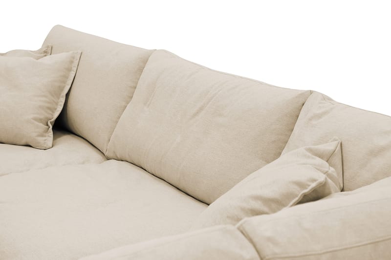 Valencia Ekstra dyp 4-seters sofa med sjeselong høyre - Beige - Møbler - Sofaer - Sofaer med sjeselong - 4 seters sofa med divan