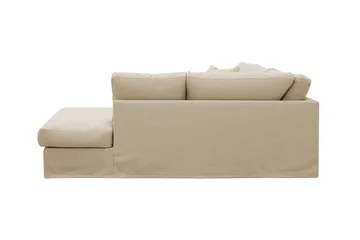 Valencia Ekstra dyp 4-seters sofa med sjeselong høyre - Beige - Møbler - Sofaer - Sofaer med sjeselong - 4 seters sofa med divan