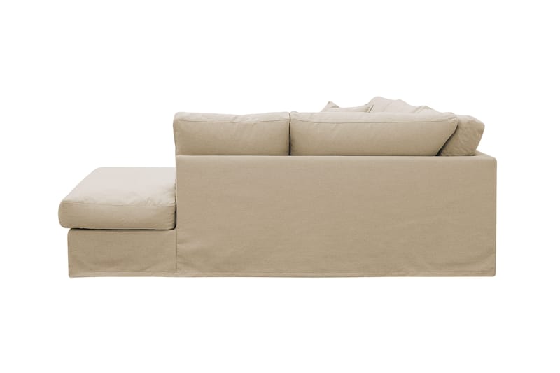 Valencia Ekstra dyp 4-seters sofa med sjeselong høyre - Beige - Møbler - Sofaer - Sofaer med sjeselong - 4 seters sofa med divan