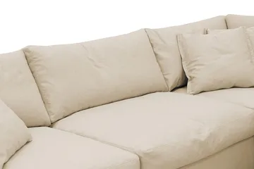 Valencia Ekstra dyp 4-seters sofa med sjeselong høyre - Beige - Møbler - Sofaer - Sofaer med sjeselong - 4 seters sofa med divan