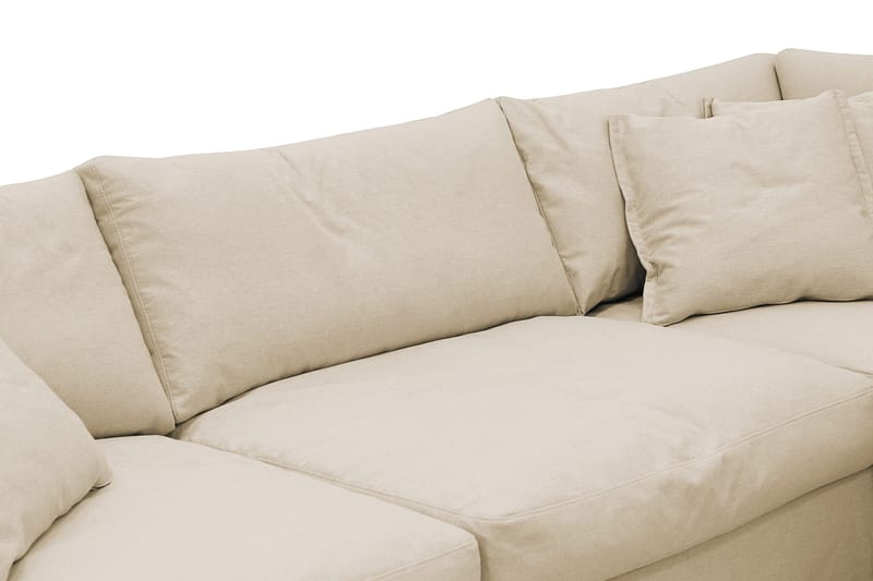 Valencia Ekstra dyp 4-seters sofa med sjeselong høyre - Beige - Møbler - Sofaer - Sofaer med sjeselong - 4 seters sofa med divan