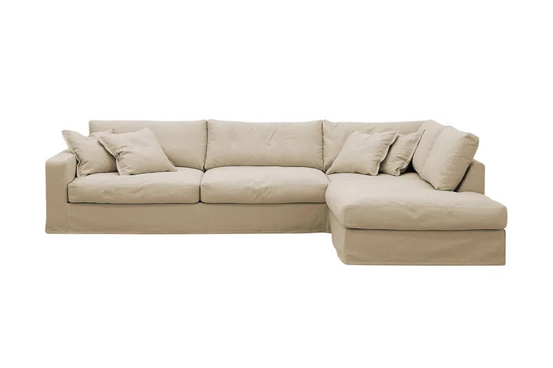 Valencia Ekstra dyp 4-seters sofa med sjeselong høyre, Beige