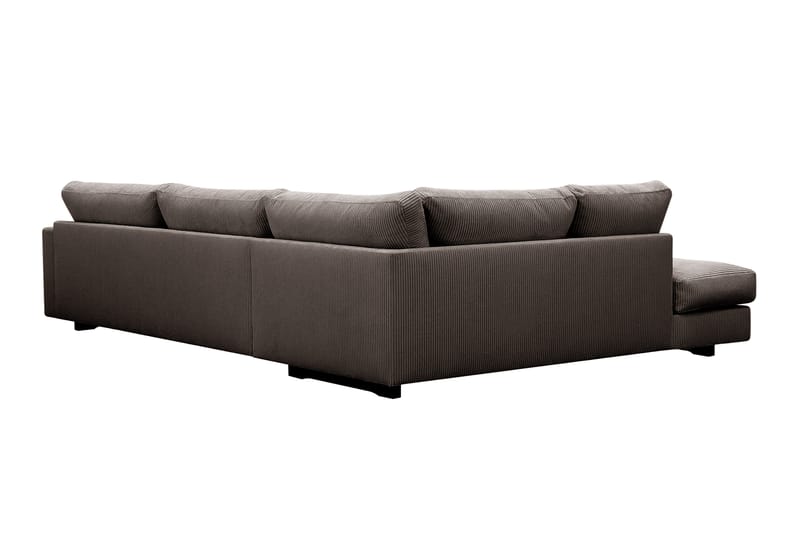Valencia Ekstra Dyp 4-seters sofa med Sjeselong Venstre - Mørkegrå - Møbler - Sofaer - Sofaer med sjeselong - 4 seters sofa med divan