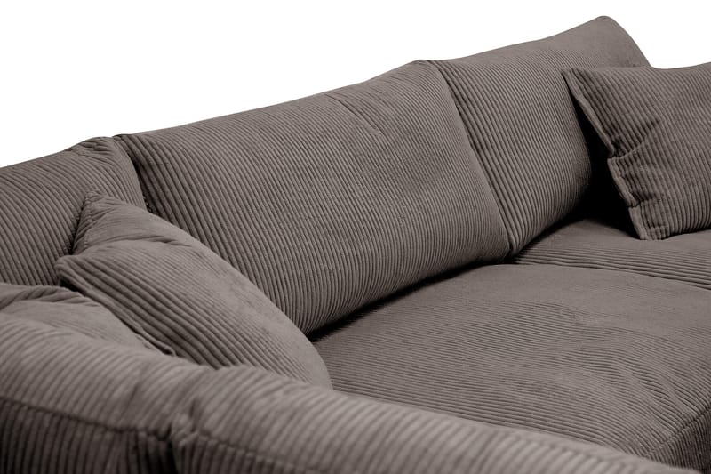 Valencia Ekstra Dyp 4-seters sofa med Sjeselong Venstre - Mørkegrå - Møbler - Sofaer - Sofaer med sjeselong - 4 seters sofa med divan