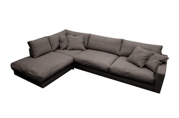 Valencia Ekstra Dyp 4-seters sofa med Sjeselong Venstre - Mørkegrå - Møbler - Sofaer - Sofaer med sjeselong - 4 seters sofa med divan