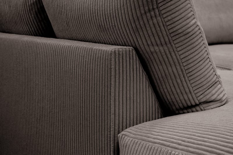 Valencia Ekstra Dyp 4-seters sofa med Sjeselong Venstre - Mørkegrå - Møbler - Sofaer - Sofaer med sjeselong - 4 seters sofa med divan