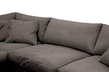 Valencia Ekstra Dyp 4-seters sofa med Sjeselong Venstre - Mørkegrå - Møbler - Sofaer - Sofaer med sjeselong - 4 seters sofa med divan