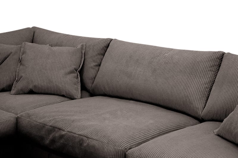 Valencia Ekstra Dyp 4-seters sofa med Sjeselong Venstre - Mørkegrå - Møbler - Sofaer - Sofaer med sjeselong - 4 seters sofa med divan