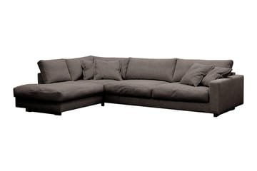Valencia Ekstra Dyp 4-seters sofa med Sjeselong Venstre - Mørkegrå - Møbler - Sofaer - Sofaer med sjeselong - 4 seters sofa med divan