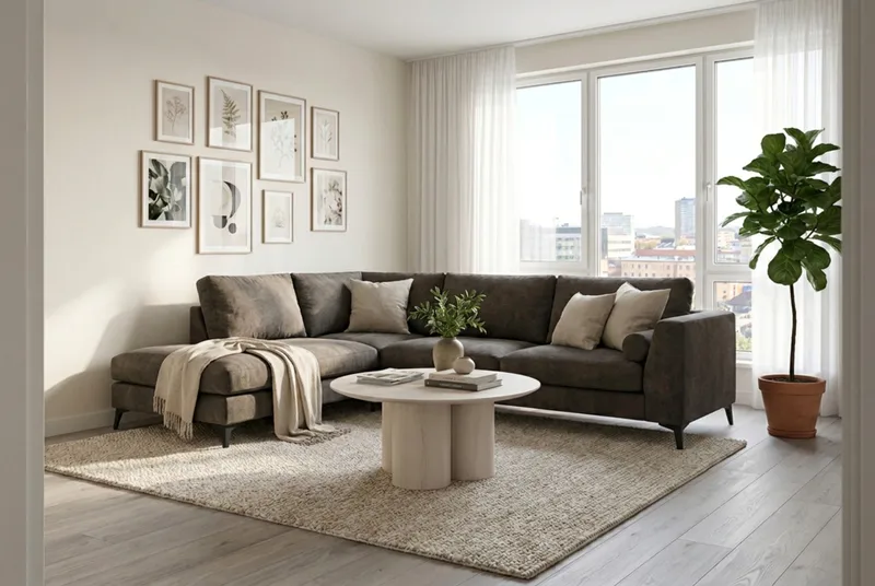 4-sits Soffa med Schäslong Scandinavian Choice Preston 96 Vänster Svart - Møbler - Sofaer - Sofaer med sjeselong - 4 seters sofa med divan