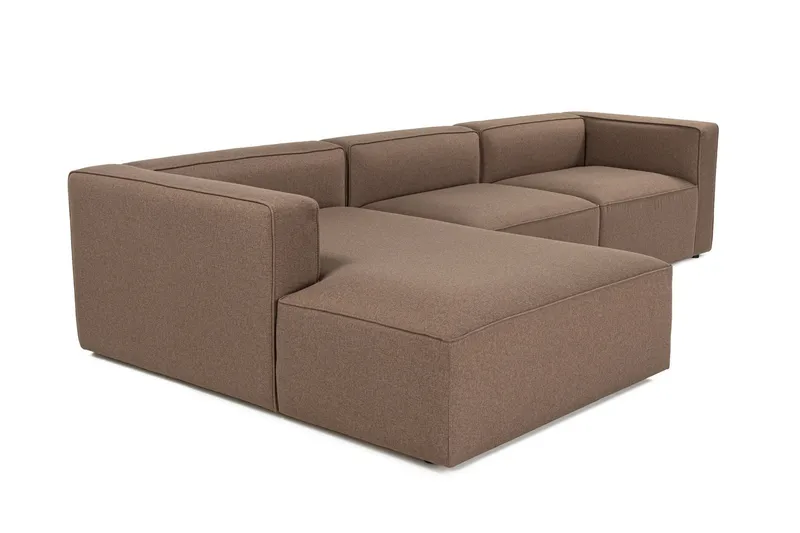 Abbas 4-seters Sofa med Divan - Brun - Møbler - Sofaer - Sofaer med sjeselong - 4 seters sofa med divan