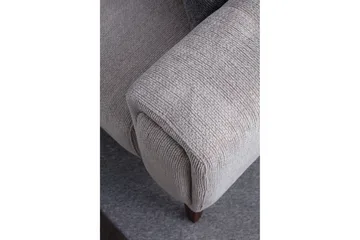 Adelphe 4-seters Sofa med Divan - Lysegrå - Møbler - Sofaer - Sofaer med sjeselong - 4 seters sofa med divan