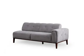 Adelphe 4-seters Sofa med Divan - Lysegrå - Møbler - Sofaer - Sofaer med sjeselong - 4 seters sofa med divan