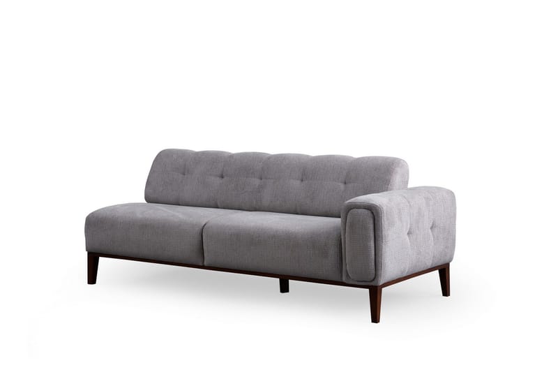 Adelphe 4-seters Sofa med Divan - Lysegrå - Møbler - Sofaer - Sofaer med sjeselong - 4 seters sofa med divan