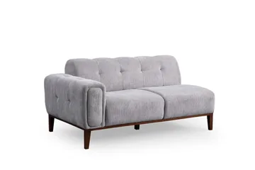 Adelphe 4-seters Sofa med Divan - Lysegrå - Møbler - Sofaer - Sofaer med sjeselong - 4 seters sofa med divan