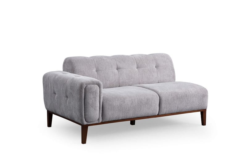 Adelphe 4-seters Sofa med Divan - Lysegrå - Møbler - Sofaer - Sofaer med sjeselong - 4 seters sofa med divan