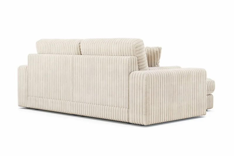 Adelsö by Gynning 3-seter Vendbar L-formet Dyp Divansofa i Manchester - Beige - Møbler - Sofaer - Sofaer med sjeselong - 3 seters sofa med divan