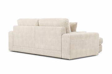 Adelsö by Gynning 3-seter Vendbar L-formet Dyp Divansofa i Manchester - Beige - Møbler - Sofaer - Sofaer med sjeselong - 3 seters sofa med divan