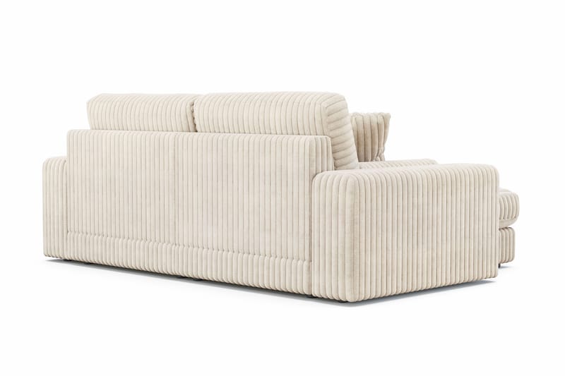 Adelsö by Gynning 3-seter Vendbar L-formet Dyp Divansofa i Manchester - Beige - Møbler - Sofaer - Sofaer med sjeselong - 3 seters sofa med divan