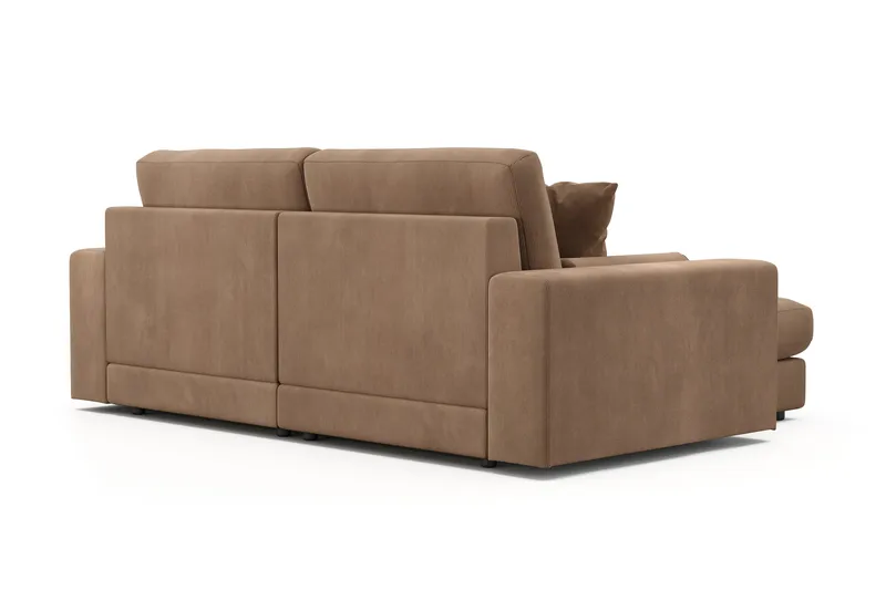 Adelsö by Gynning 3-seter Vendbar L-formet Dyp Divansofa i Manchester - Brun - Møbler - Sofaer - Sofaer med sjeselong - 3 seters sofa med divan