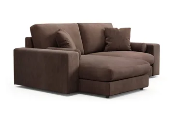Adelsö by Gynning 3-seter Vendbar L-formet Dyp Divansofa i Manchester - Brun - Møbler - Sofaer - Sofaer med sjeselong - 3 seters sofa med divan