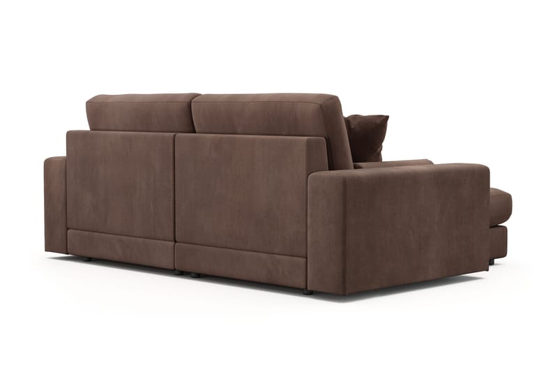 Adelsö by Gynning 3-seter Vendbar L-formet Dyp Divansofa i Manchester - Brun - Møbler - Sofaer - Sofaer med sjeselong - 3 seters sofa med divan