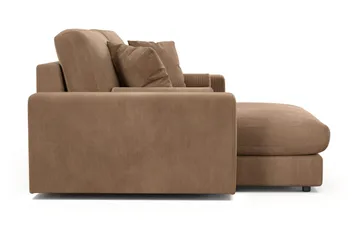 Adelsö by Gynning 3-seter Vendbar L-formet Dyp Divansofa i Manchester - Brun - Møbler - Sofaer - Sofaer med sjeselong - 3 seters sofa med divan
