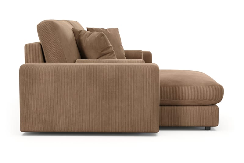 Adelsö by Gynning 3-seter Vendbar L-formet Dyp Divansofa i Manchester - Brun - Møbler - Sofaer - Sofaer med sjeselong - 3 seters sofa med divan