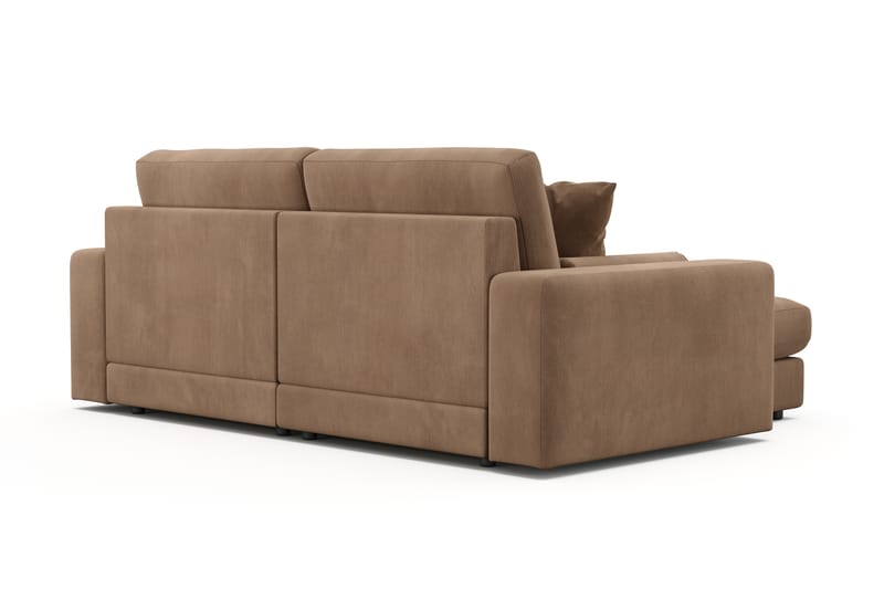 Adelsö by Gynning 3-seter Vendbar L-formet Dyp Divansofa i Manchester - Brun - Møbler - Sofaer - Sofaer med sjeselong - 3 seters sofa med divan