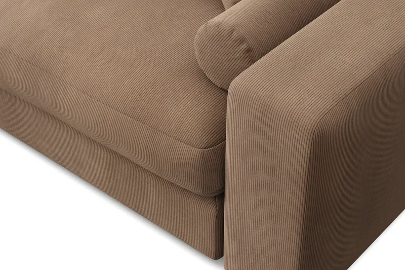 Adelsö by Gynning 3-seter Vendbar L-formet Dyp Divansofa i Manchester - Brun - Møbler - Sofaer - Sofaer med sjeselong - 3 seters sofa med divan