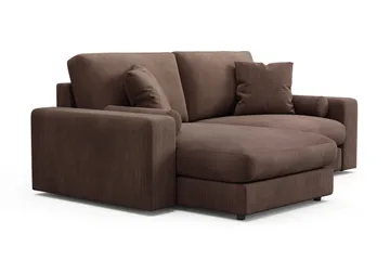 Adelsö by Gynning 3-seter Vendbar L-formet Dyp Divansofa i Manchester - Brun - Møbler - Sofaer - Sofaer med sjeselong - 3 seters sofa med divan