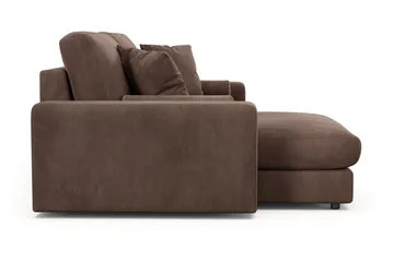 Adelsö by Gynning 3-seter Vendbar L-formet Dyp Divansofa i Manchester - Brun - Møbler - Sofaer - Sofaer med sjeselong - 3 seters sofa med divan