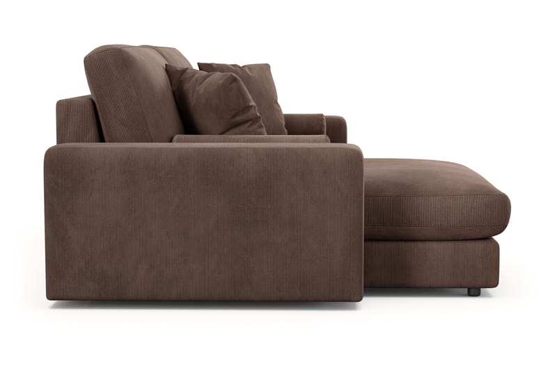 Adelsö by Gynning 3-seter Vendbar L-formet Dyp Divansofa i Manchester - Brun - Møbler - Sofaer - Sofaer med sjeselong - 3 seters sofa med divan