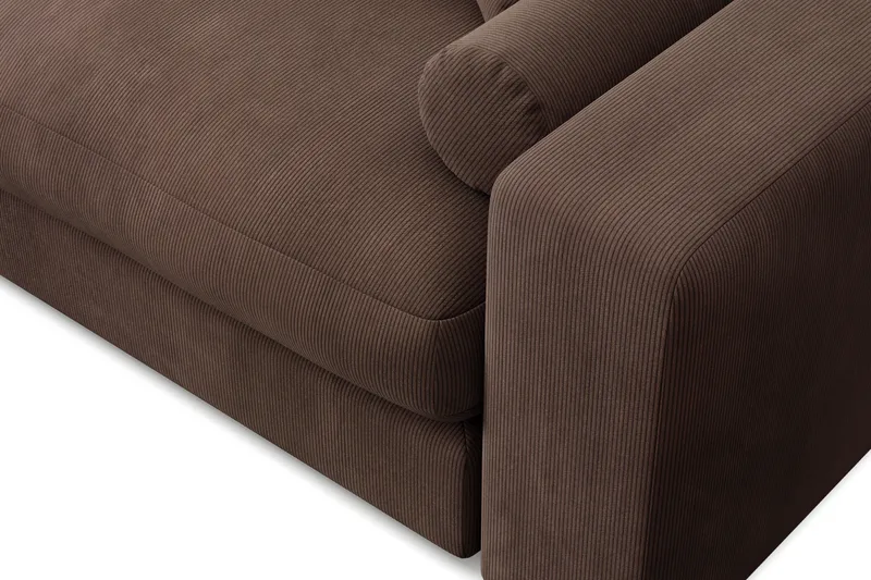 Adelsö by Gynning 3-seter Vendbar L-formet Dyp Divansofa i Manchester - Brun - Møbler - Sofaer - Sofaer med sjeselong - 3 seters sofa med divan