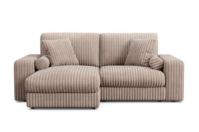 Adelsö by Gynning 3-seter Vendbar L-formet Dyp Divansofa i Manchester, Greige