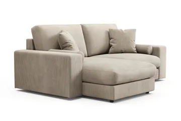 Adelsö by Gynning 3-seter Vendbar L-formet Dyp Divansofa i Manchester - Greige - Møbler - Sofaer - Sofaer med sjeselong - 3 seters sofa med divan