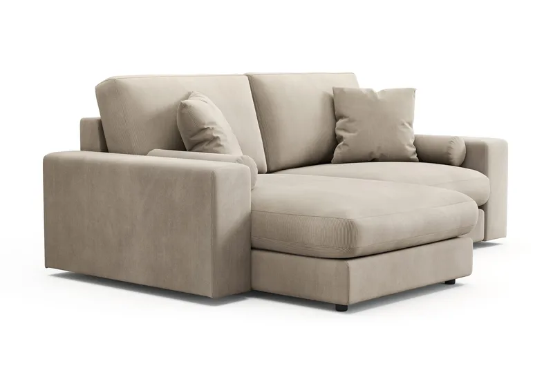 Adelsö by Gynning 3-seter Vendbar L-formet Dyp Divansofa i Manchester - Greige - Møbler - Sofaer - Sofaer med sjeselong - 3 seters sofa med divan