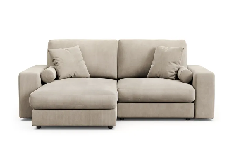 Adelsö by Gynning 3-seter Vendbar L-formet Dyp Divansofa i Manchester - Greige - Møbler - Sofaer - Sofaer med sjeselong - 3 seters sofa med divan