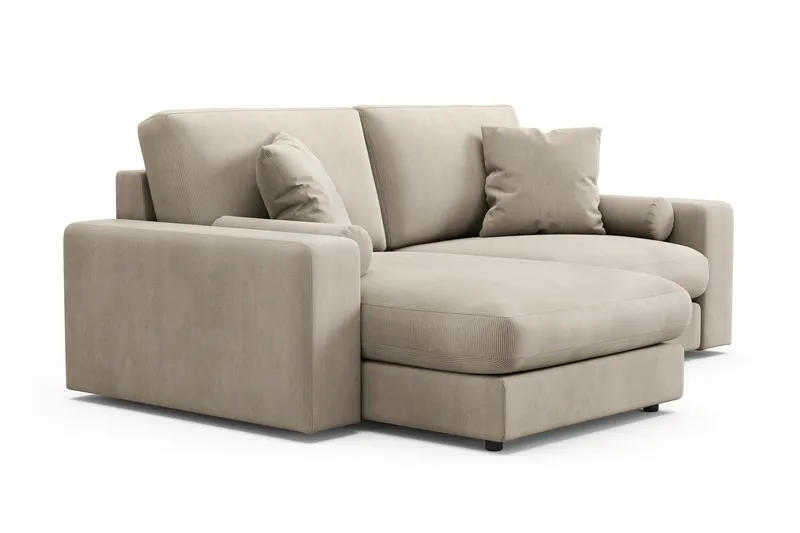 Adelsö by Gynning 3-seter Vendbar L-formet Dyp Divansofa i Manchester - Greige - Møbler - Sofaer - Sofaer med sjeselong - 3 seters sofa med divan