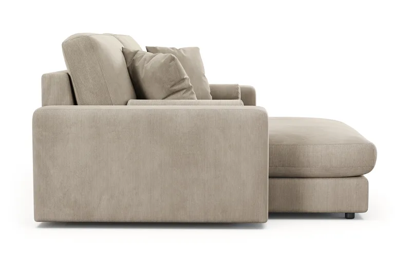 Adelsö by Gynning 3-seter Vendbar L-formet Dyp Divansofa i Manchester - Greige - Møbler - Sofaer - Sofaer med sjeselong - 3 seters sofa med divan