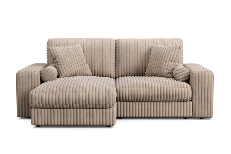 Adelsö by Gynning 3-seter Vendbar L-formet Dyp Divansofa i Manchester, Greige