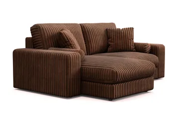 Adelsö by Gynning 3-seter Vendbar L-formet Dyp Divansofa i Manchester - Mørkebrun - Møbler - Sofaer - Sofaer med sjeselong - 3 seters sofa med divan