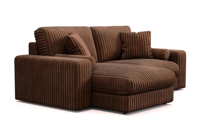 Adelsö by Gynning 3-seter Vendbar L-formet Dyp Divansofa i Manchester - Mørkebrun - Møbler - Sofaer - Sofaer med sjeselong - 3 seters sofa med divan