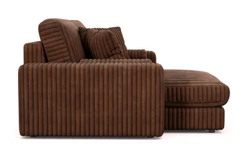 Adelsö by Gynning 3-seter Vendbar L-formet Dyp Divansofa i Manchester - Mørkebrun - Møbler - Sofaer - Sofaer med sjeselong - 3 seters sofa med divan