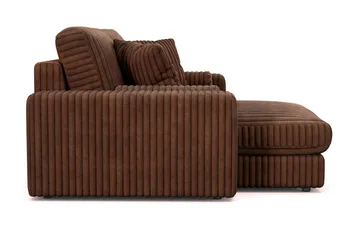 Adelsö by Gynning 3-seter Vendbar L-formet Dyp Divansofa i Manchester - Mørkebrun - Møbler - Sofaer - Sofaer med sjeselong - 3 seters sofa med divan