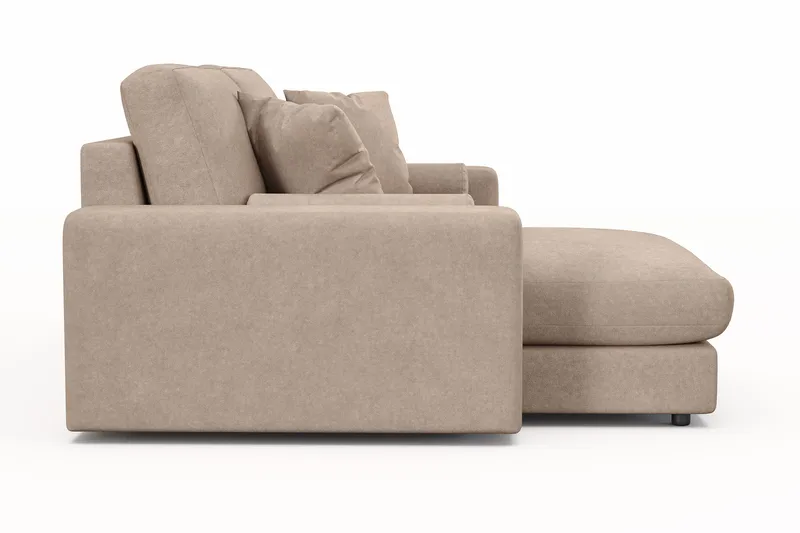 Adelsö by Gynning 3-seter Vendbar L-formet Dyp Divansofa i stoff - Beige - Møbler - Sofaer - Sofaer med sjeselong - 3 seters sofa med divan